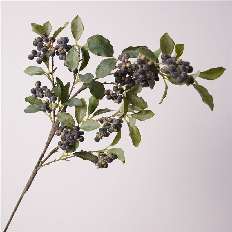 Künstlicher Ilex-Zweig 88 cm, Täuschend echter Beeren-Ast für hohe Vasen, langlebige Deko für Floristik, Hochzeit & Gastronomie, in 3 Farben
