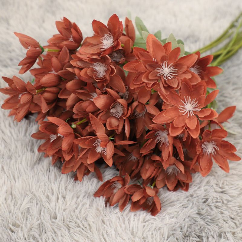 Kunstblume Schneelotus 60 cm, 6-köpfiger Stiel mit großen Blüten, hochwertige Seidenblume für Hochzeit, Vase, Gestecke & Dekoration