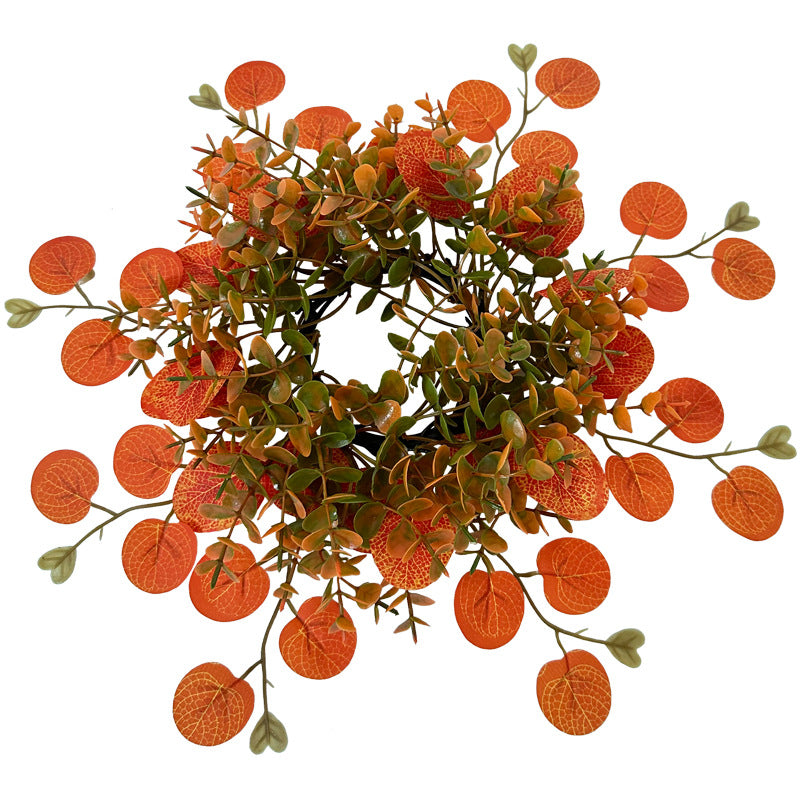 Künstliche Eukalyptusgirlande Herbst, 180cm Täuschend Echte Deko-Rebe in Herbstfarben, Langlebige Tischdeko für Erntedank, Hochzeit, Kamin