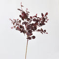 Künstliche Eukalyptus Zweige 3er Set, 75cm lang, Naturgetreue Kunstpflanze in Herbstfarben Weinrot, Deko für Vase, Hochzeit, Floristik & Zuhause