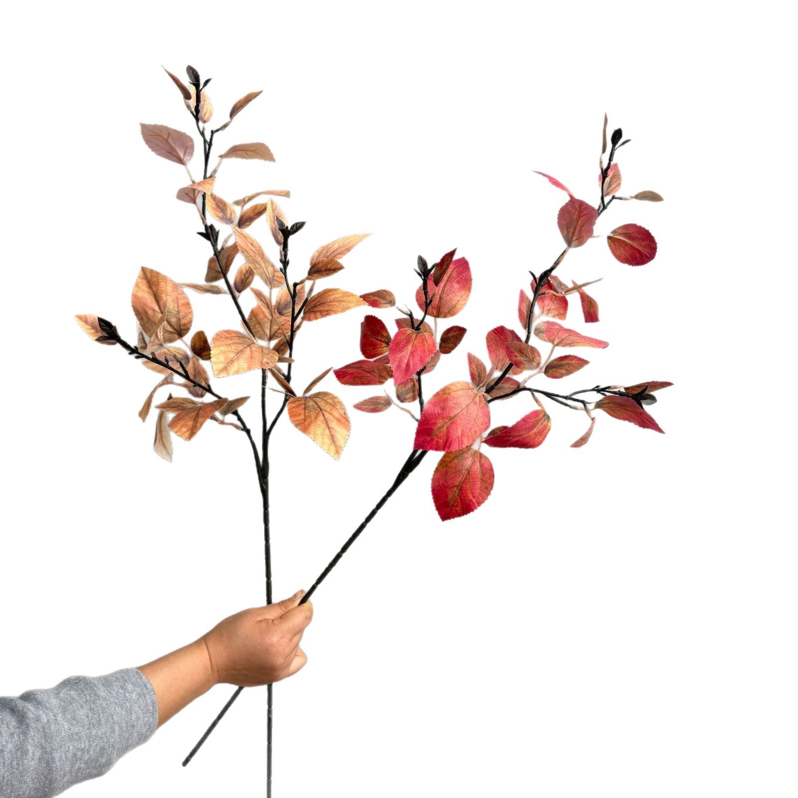 Künstliche Birkenblätter 85cm, realistisch, herbstliche Farben, ideal für Hochzeiten, Innenraumdekoration, Café- und Hotelgestaltung