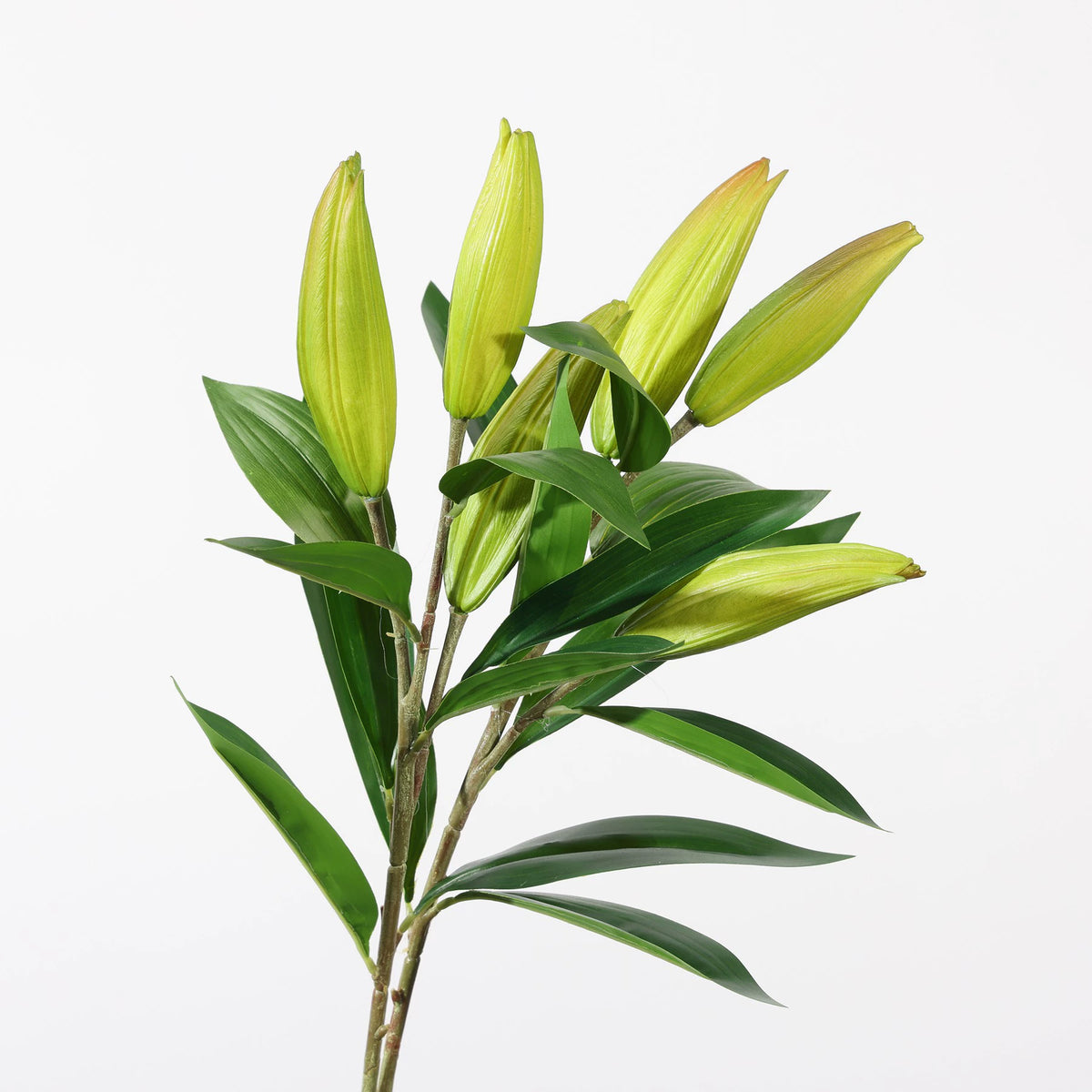 Künstliche Lilie 95 cm, Täuschend Echter Lilienzweig in Real-Touch-Qualität, Langstielige Kunstblume für Bodenvase, Hochzeitsdeko, Floristik