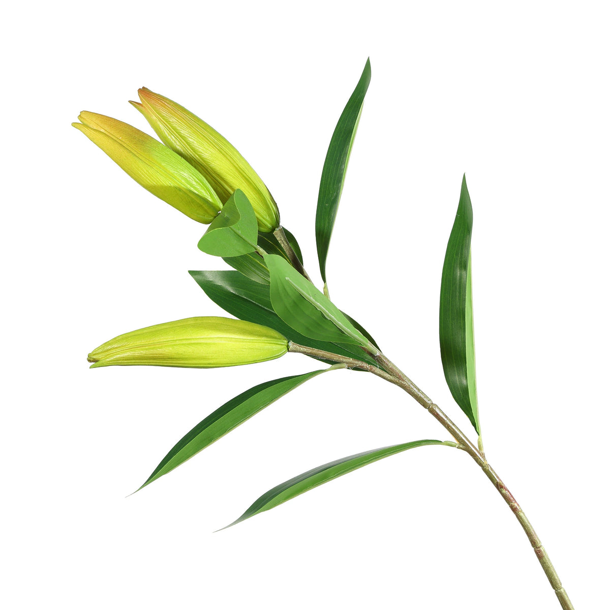 Künstliche Lilie 95 cm, Täuschend Echter Lilienzweig in Real-Touch-Qualität, Langstielige Kunstblume für Bodenvase, Hochzeitsdeko, Floristik