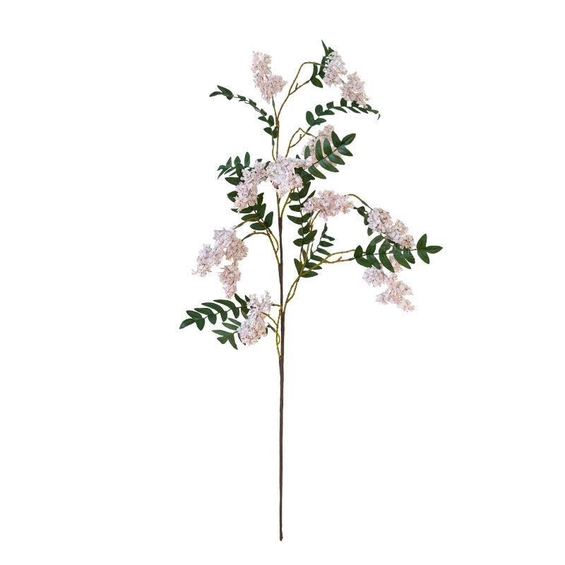 Künstlicher Fliederzweig 91 cm, Langstieliger Flieder Täuschend Echt, Hochwertige Kunstblume für hohe Vasen, Hochzeit, Event & Raumdeko