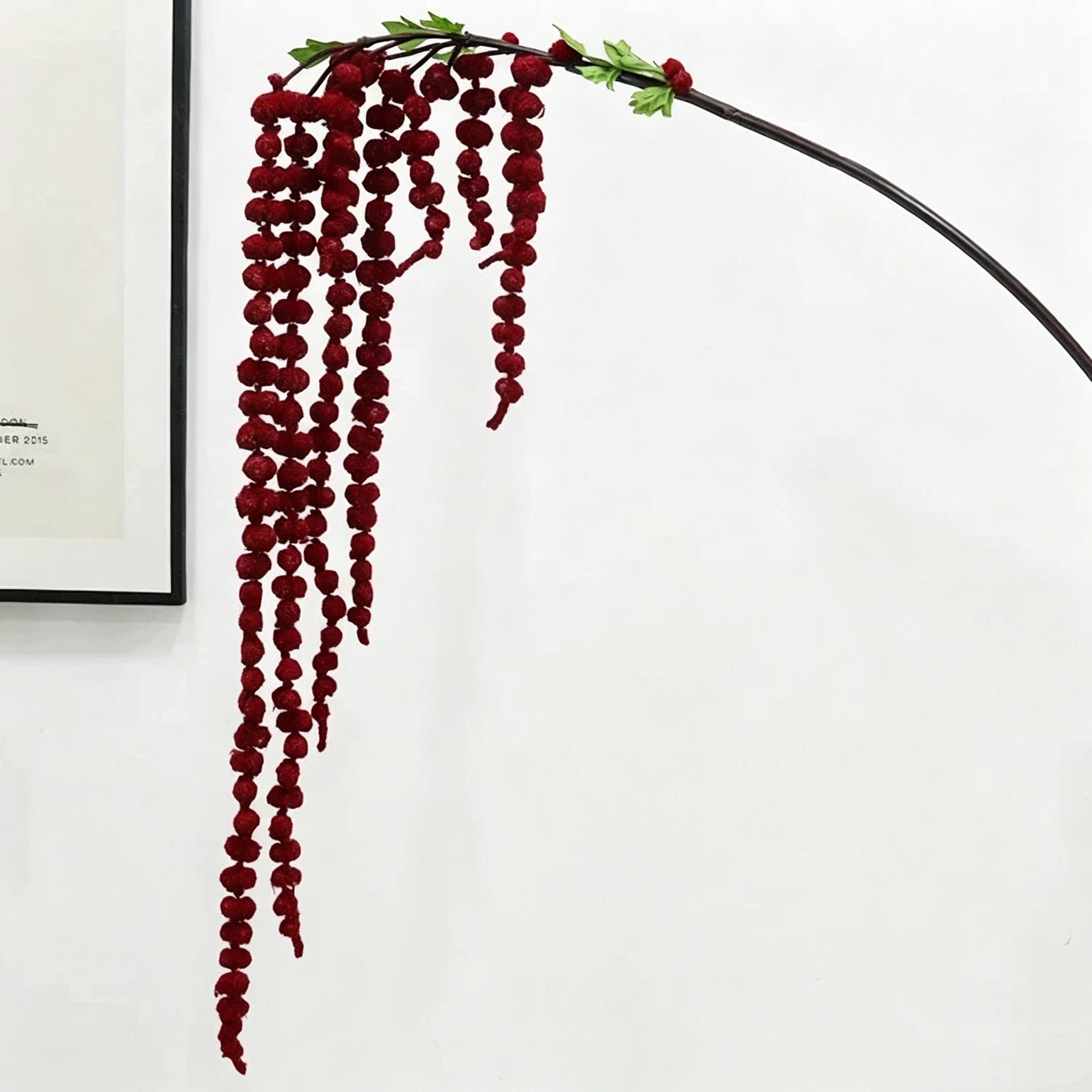 Künstliche Hängepflanze 100 cm, realistische Beerengirlande, hängende Kunstpflanze für Wanddeko, Hochzeit, Gastronomie, langlebige Deko-Ranke