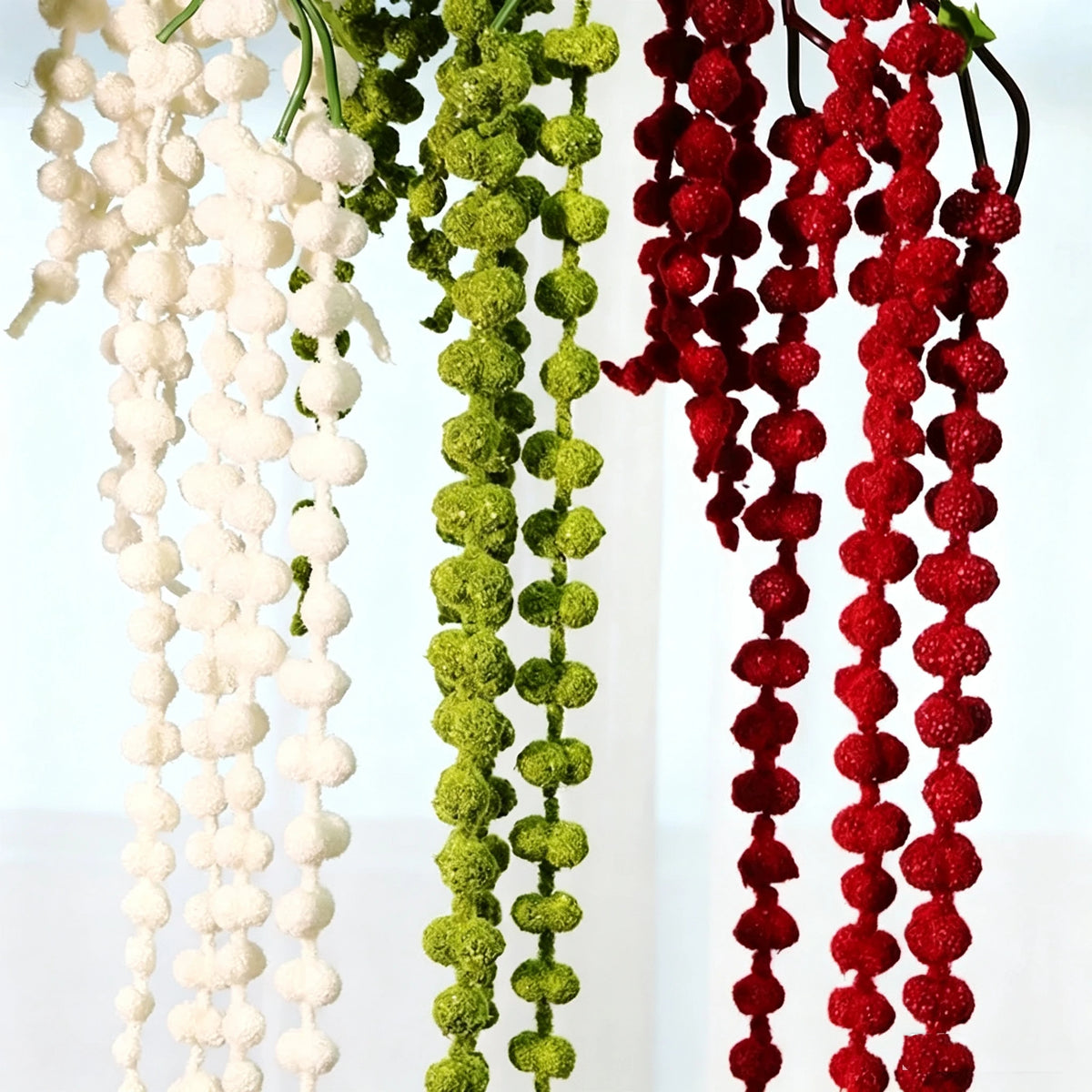Künstliche Hängepflanze 100 cm, realistische Beerengirlande, hängende Kunstpflanze für Wanddeko, Hochzeit, Gastronomie, langlebige Deko-Ranke