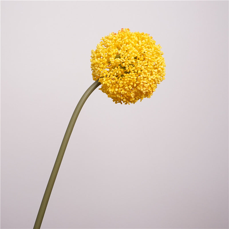Zierlauch künstlich 75cm, Allium Kunstblume täuschend echt, Dekozweig für Vase, Hochzeit & Gastronomie, hochwertige Alliumkugel