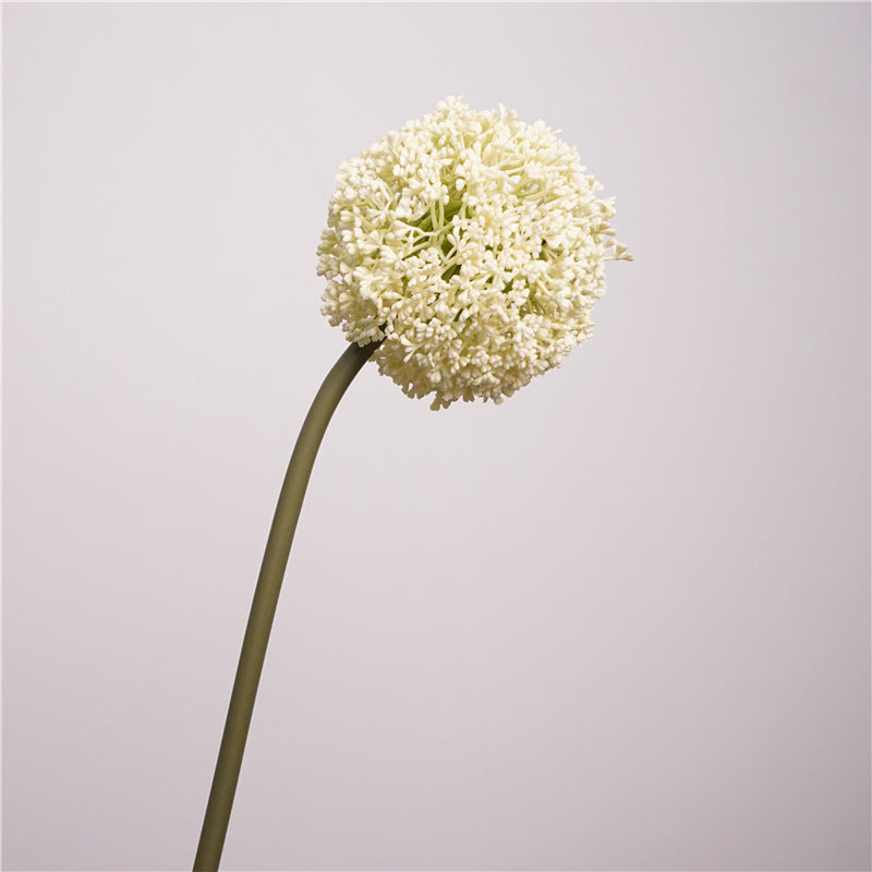 Zierlauch künstlich 75cm, Allium Kunstblume täuschend echt, Dekozweig für Vase, Hochzeit & Gastronomie, hochwertige Alliumkugel