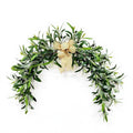 Künstlicher Olivenkranz 80 cm, Täuschend Echte Olivenzweig Girlande für Wand, Tür & Kamin, Mediterrane Deko für Hochzeit & Zuhause, Ganzjährig