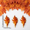 Künstliche Eichenblätter, 2 Größen (11,5 cm & 14 cm), 50 Stück, realistisch für Hochzeiten, Dekoration, Herbst-Arrangements