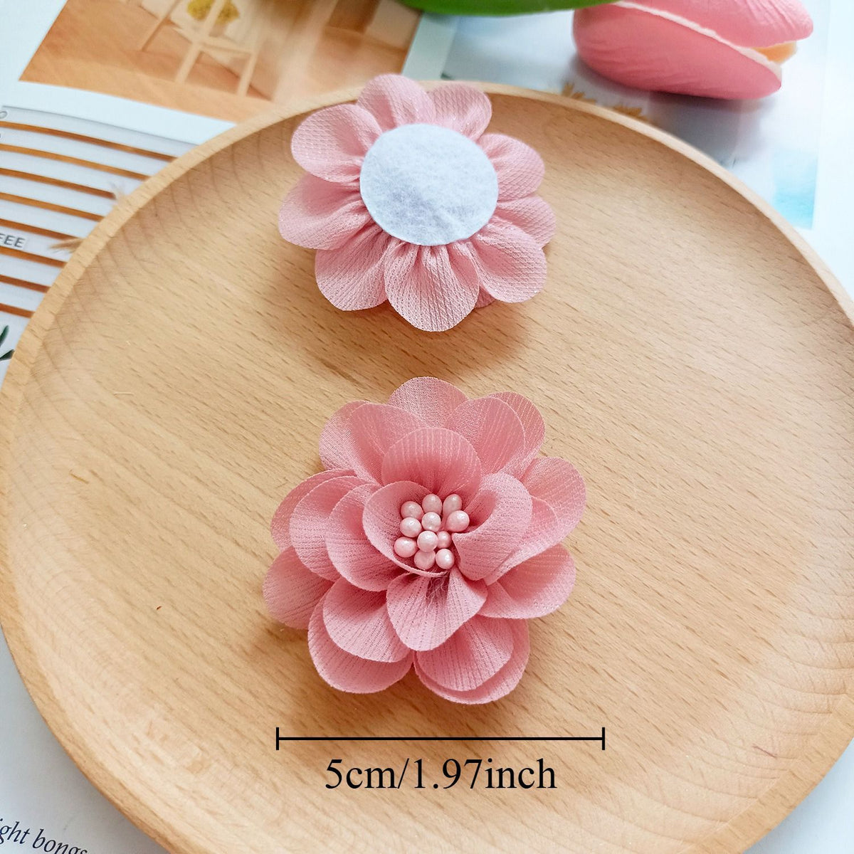 Künstliche Wildblumen Köpfe 5 cm, Realistische Stoffblüten für DIY, Basteln, Hochzeit, Gestecke, Haarschmuck, Geschenkdeko
