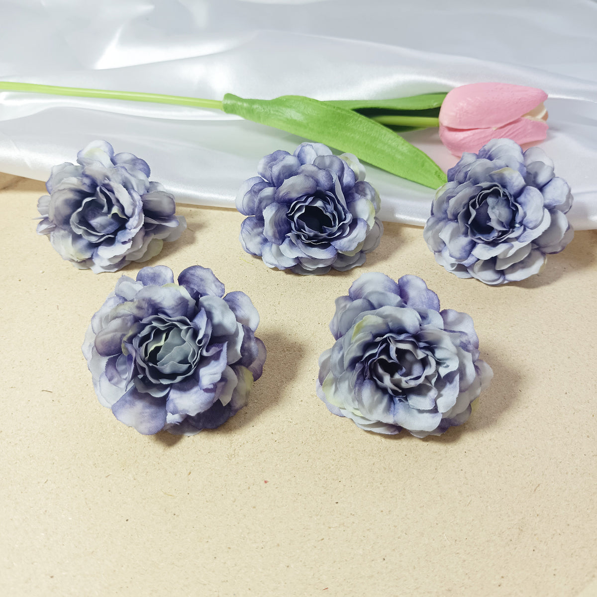 Künstliche Hortensienköpfe 10er Set, 5cm Blüten, Realistische Kunstblumen für DIY Bastelprojekte, Hochzeit, Gestecke, Anstecker, Deko