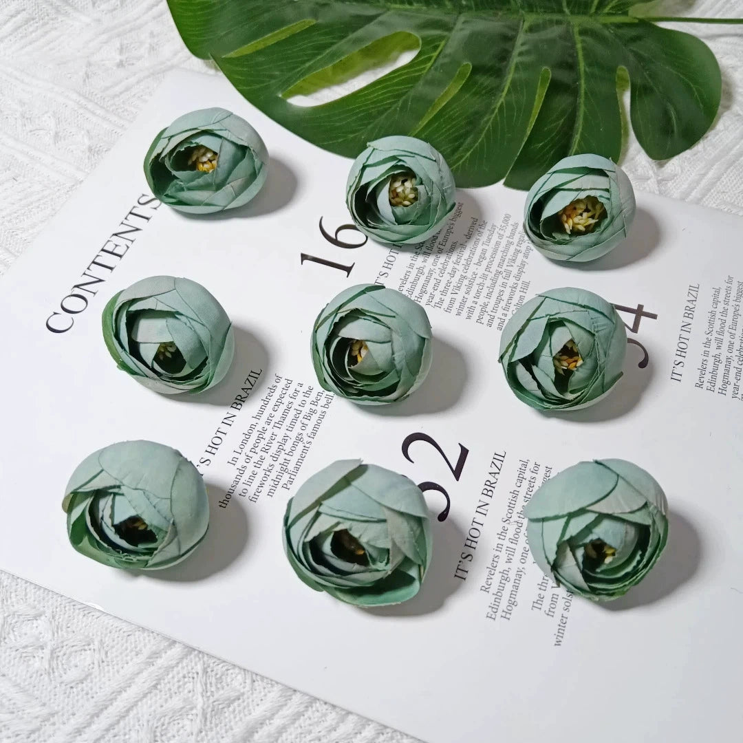 10er-Pack Künstliche Rosenknospen 3,5 cm, Vintage Teerosen aus Seidenstoff, Realistische Deko-Blüten für DIY-Projekte, Hochzeit & Floristik