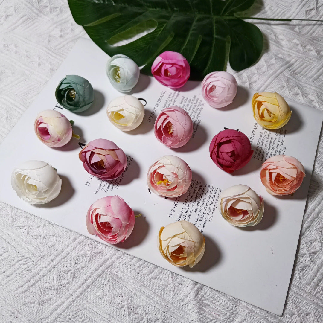 10 Stück Europäischer Vintage Teeblume, Realistische Kunstrosen, 3,5 cm Durchmesser, Perfekt für DIY Hochzeitsdekoration, Blumenkränze, Geschenke
