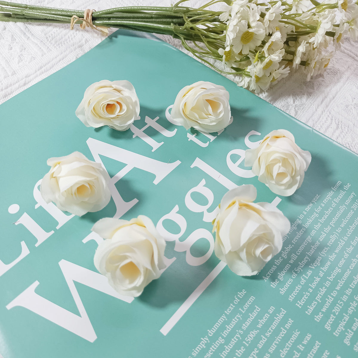 Künstliche kleine Rosenköpfe 4cm, realistisch, DIY Hochzeitsdekoration, Fotografie Requisiten, Geschenkverpackung, langlebig