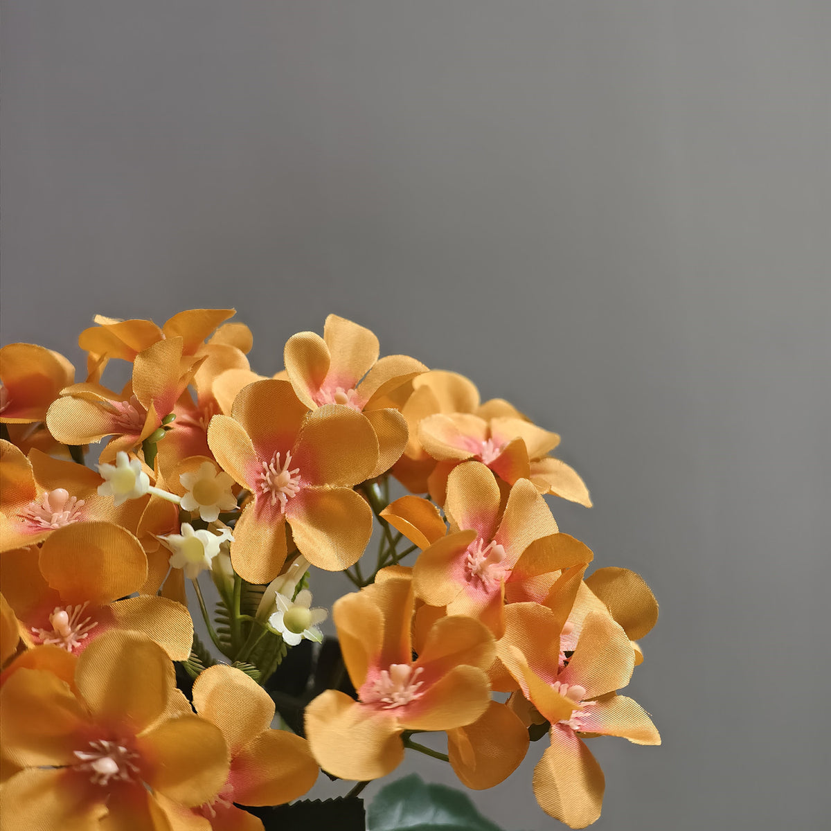 26cm Tangerine Peach Kunstblumenstrauß, Seide, Herbstdeko, Hochzeit, Innenraum, Café, Einzelhandel