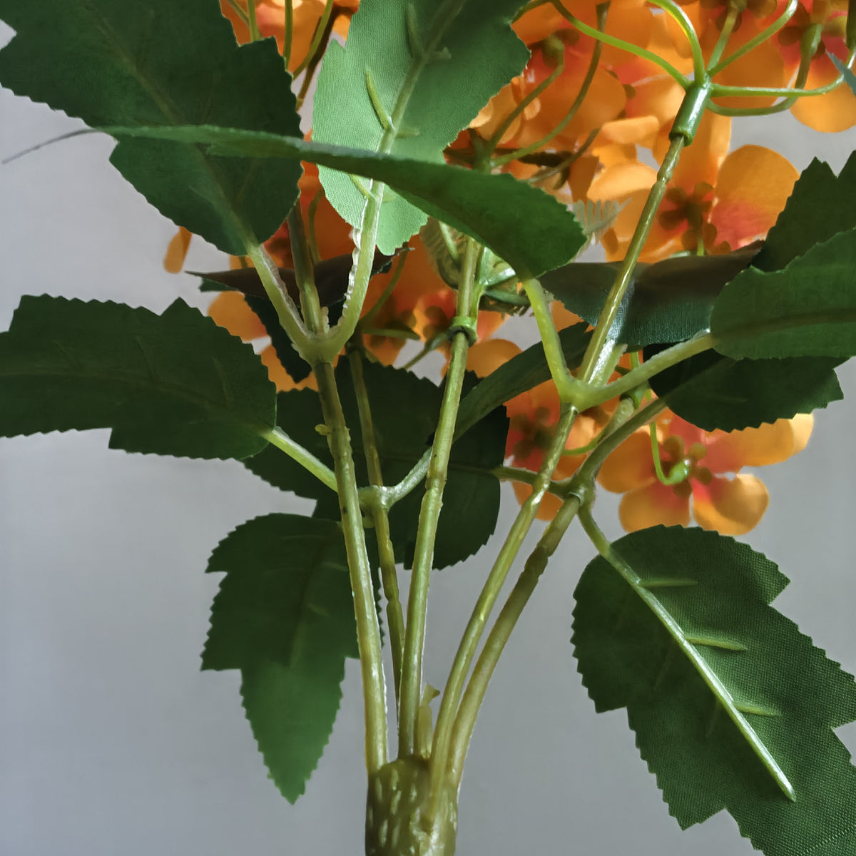 26cm Tangerine Peach Kunstblumenstrauß, Seide, Herbstdeko, Hochzeit, Innenraum, Café, Einzelhandel