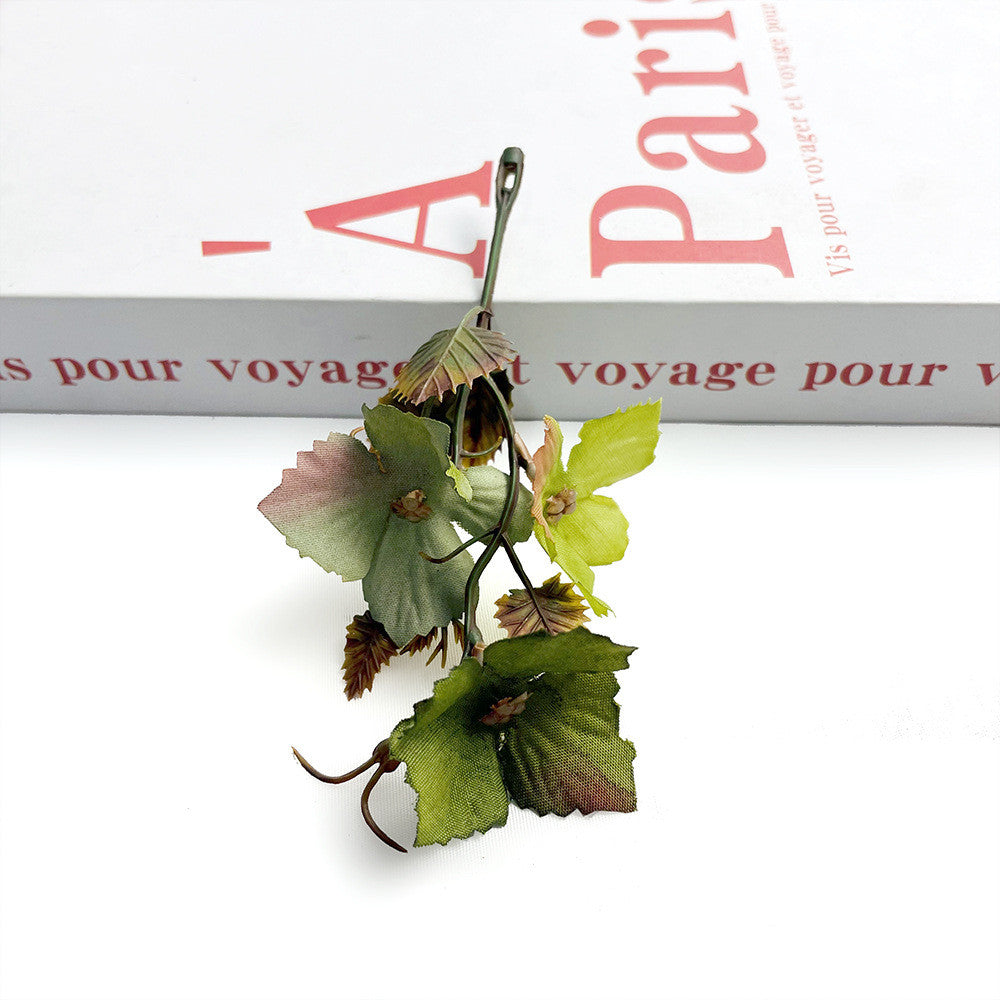 Künstliche Herbst-Traubenblätter, 10 cm, Real-Touch, für Hochzeiten, Dekoration, DIY-Floristik, Brautaccessoires, Herbstdekoration