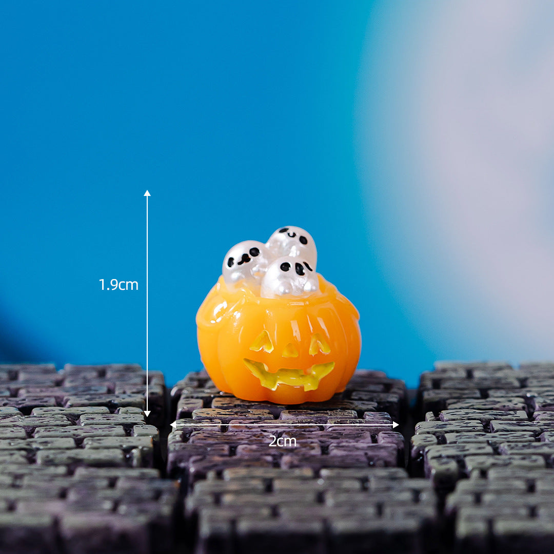 Halloween-Dekoration Kristallkugel mit Kürbis, Geist & Skelett, 3er-Set, Kunstharz, 15 Designs, für Hochzeiten, Geschäfte, Zuhause
