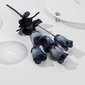 5 Stück künstliche Mini-Rosen, 40 cm lang, Seide, dunkel, Halloween-Dekoration, Goth-Stil, für Hochzeiten, Events, Laden-Deko