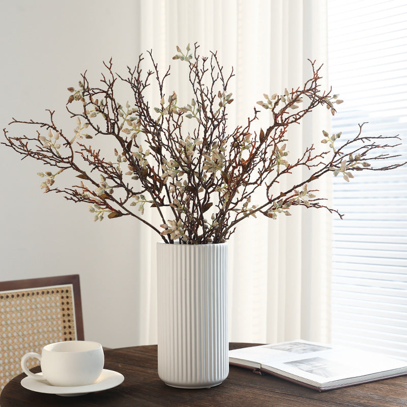 Vintage künstliche Zweige mit Beeren, 71 cm, Real-Touch-Material, Herbstfarben, für Hochzeiten, Wohnaccessoires, Gewerbe-Dekoration