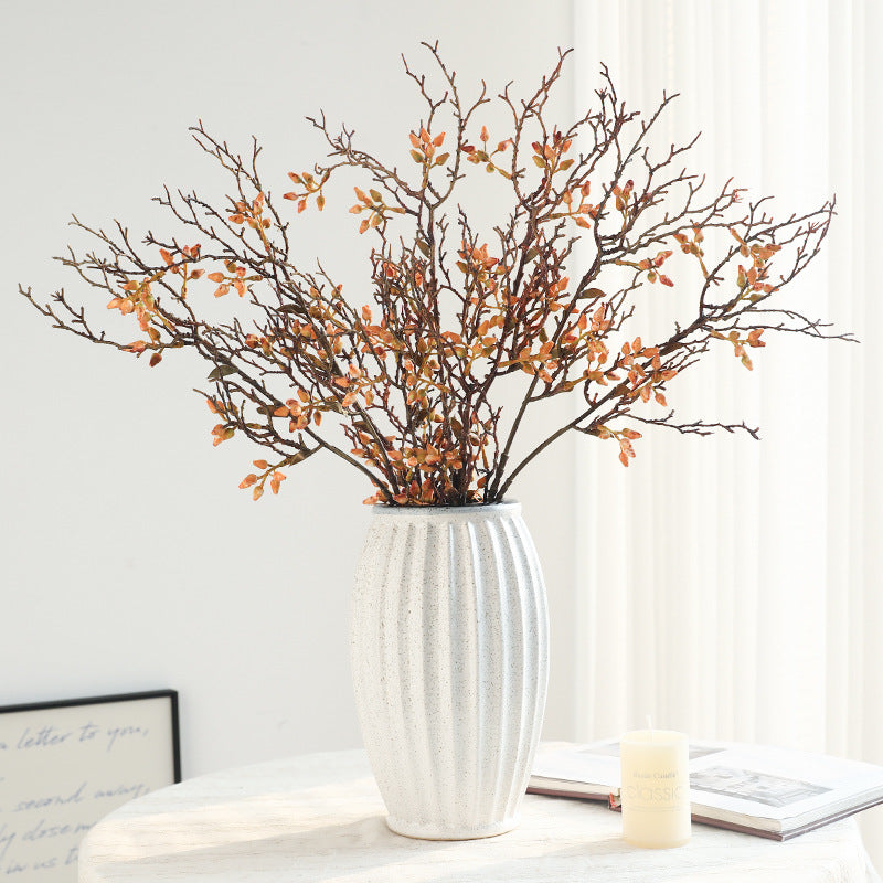 Vintage künstliche Zweige mit Beeren, 71 cm, Real-Touch-Material, Herbstfarben, für Hochzeiten, Wohnaccessoires, Gewerbe-Dekoration