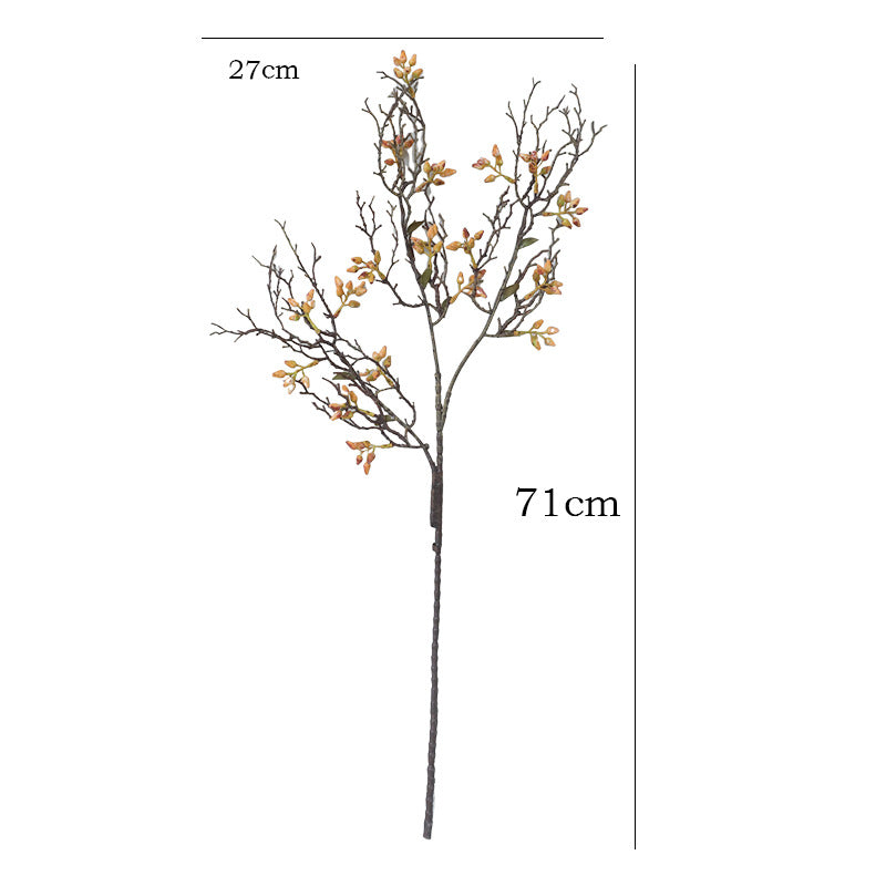 Vintage künstliche Zweige mit Beeren, 71 cm, Real-Touch-Material, Herbstfarben, für Hochzeiten, Wohnaccessoires, Gewerbe-Dekoration