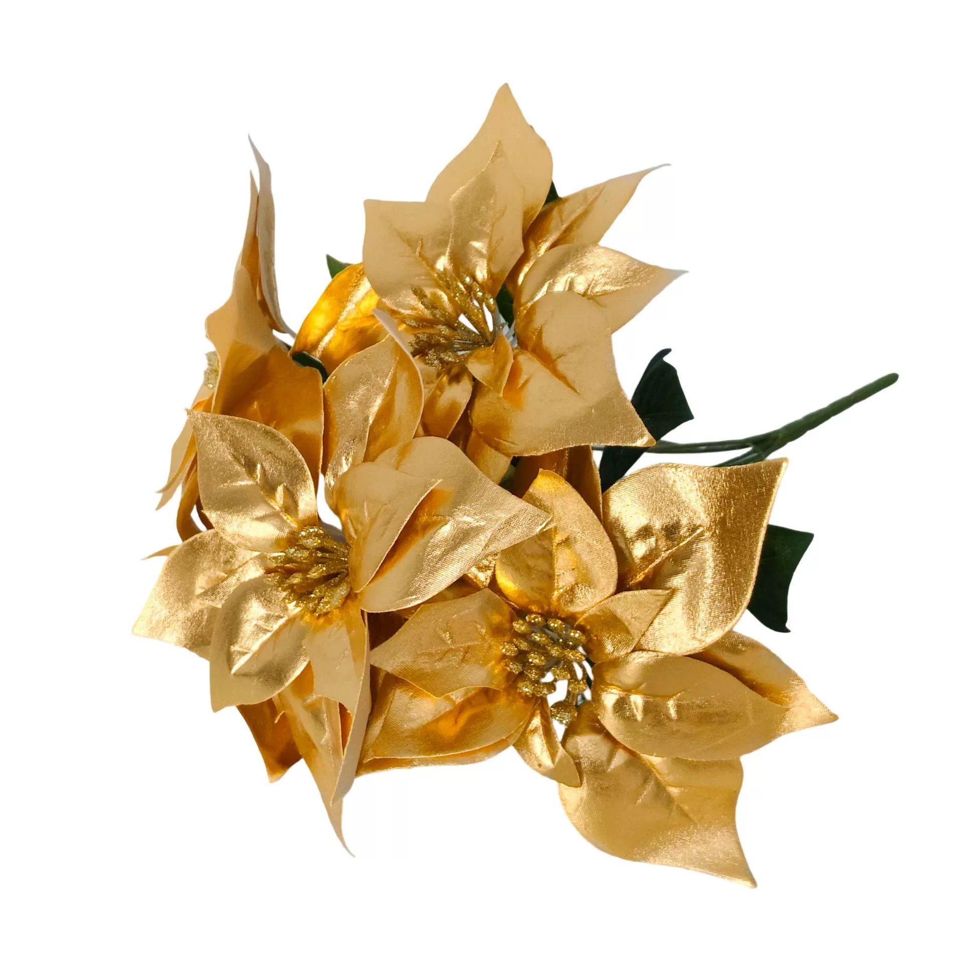 Künstliche Weihnachtsblumen, 44 cm, Seiden-Weihnachtsstern, Festliche Dekoration für Haus, Hochzeit, Event, Gewerbe