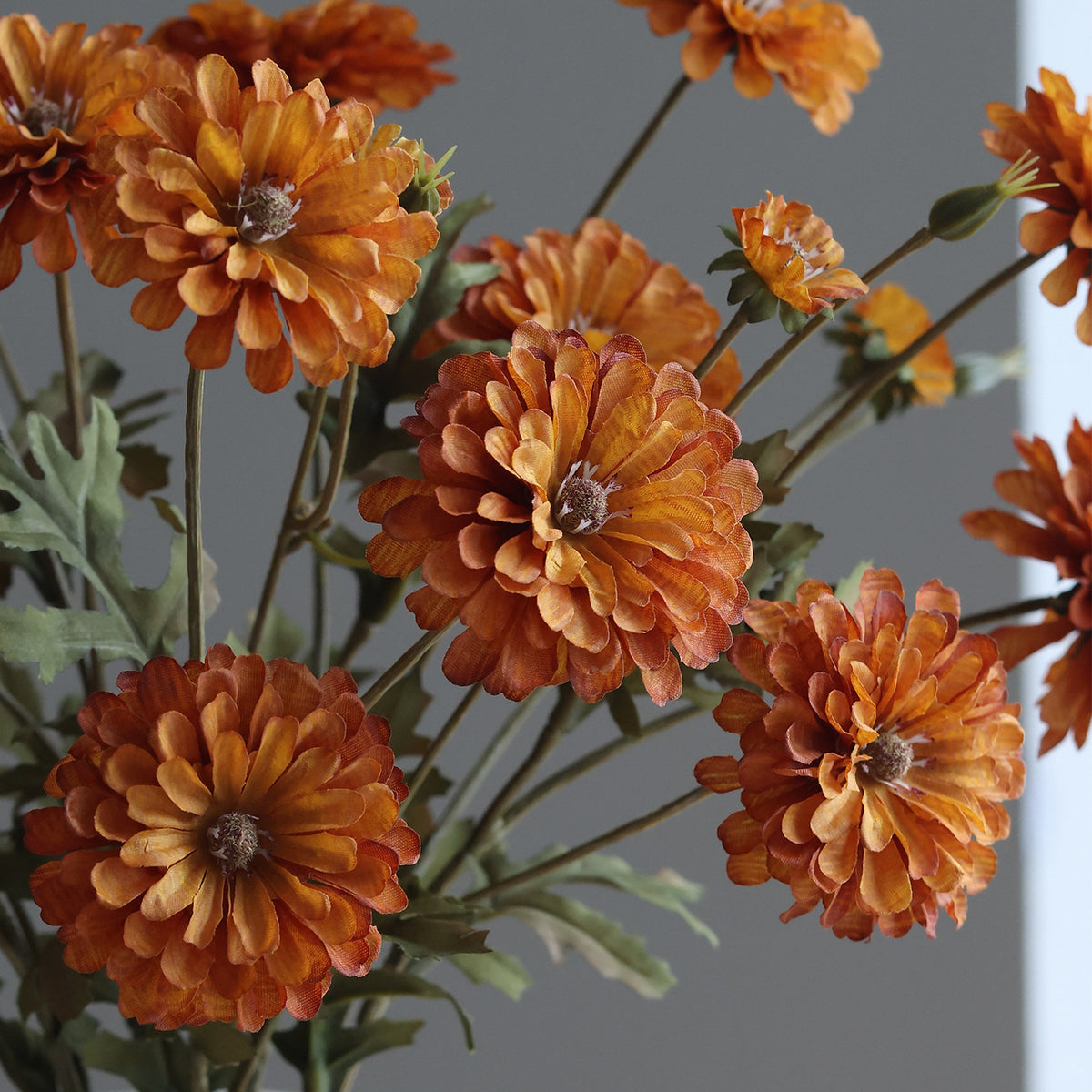 Künstliche Herbst-Chrysantheme, 53 cm, Seidenblume, realistisch für Hochzeit, Wohnkultur, Cottagecore-Dekoration, Einzelstiel