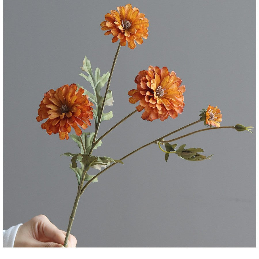 Künstliche Herbst-Chrysantheme, 53 cm, Seidenblume, realistisch für Hochzeit, Wohnkultur, Cottagecore-Dekoration, Einzelstiel