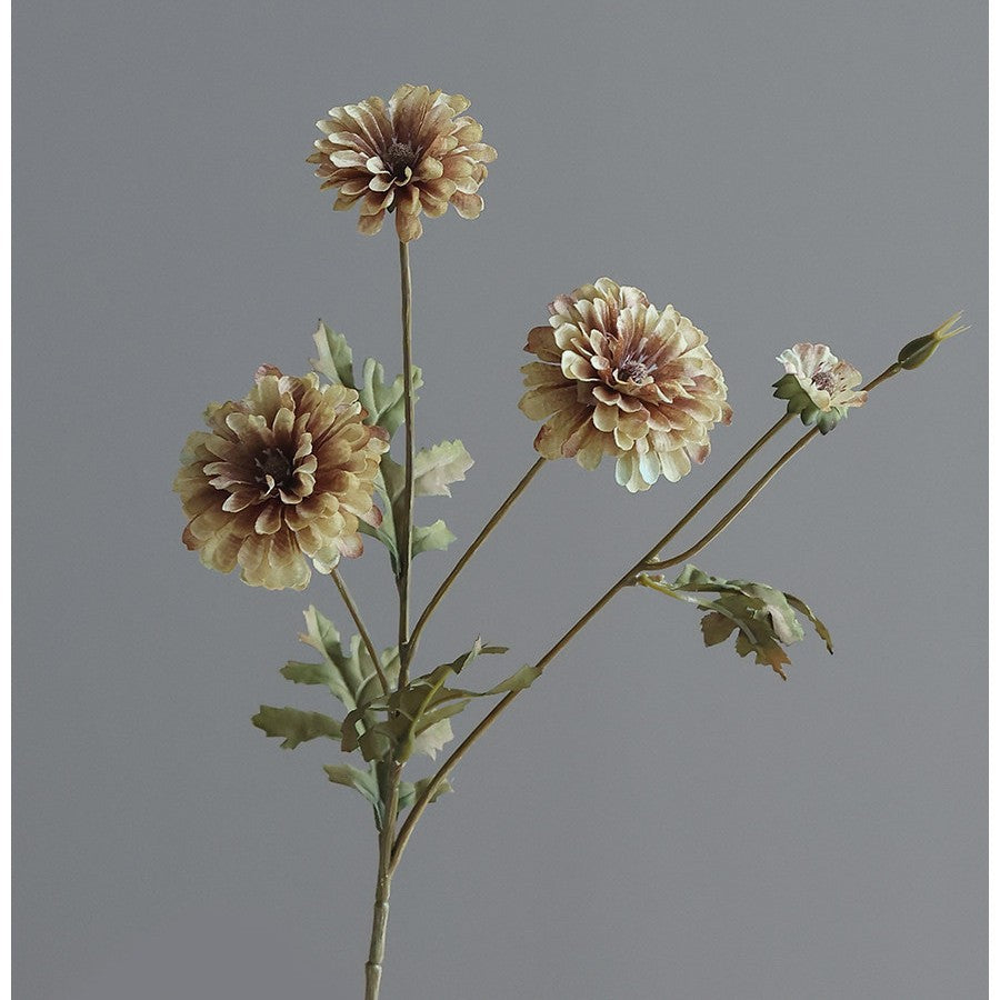 Künstliche Herbst-Chrysantheme, 53 cm, Seidenblume, realistisch für Hochzeit, Wohnkultur, Cottagecore-Dekoration, Einzelstiel