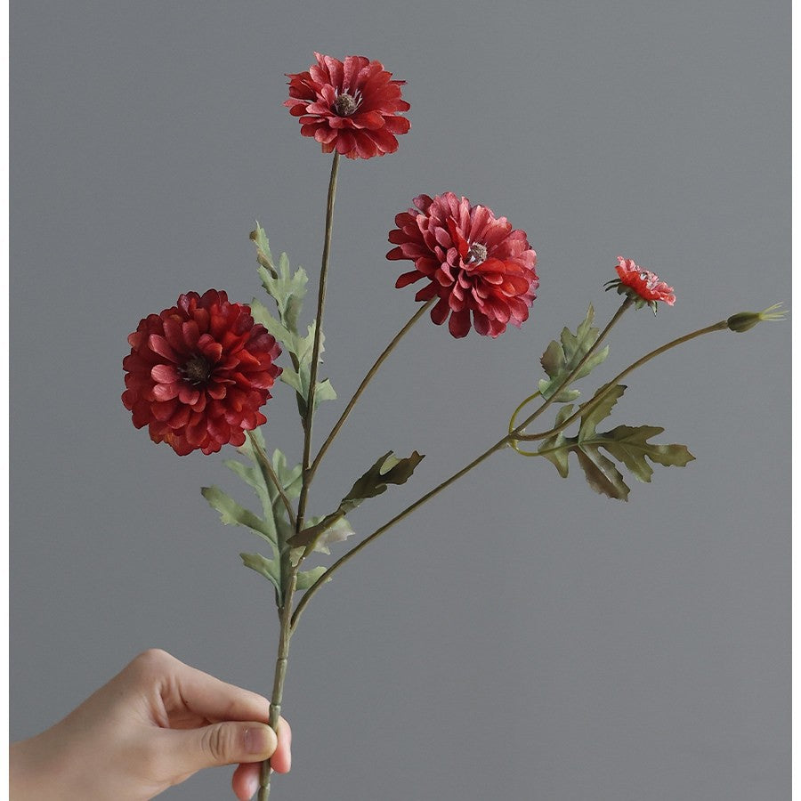 Künstliche Herbst-Chrysantheme, 53 cm, Seidenblume, realistisch für Hochzeit, Wohnkultur, Cottagecore-Dekoration, Einzelstiel