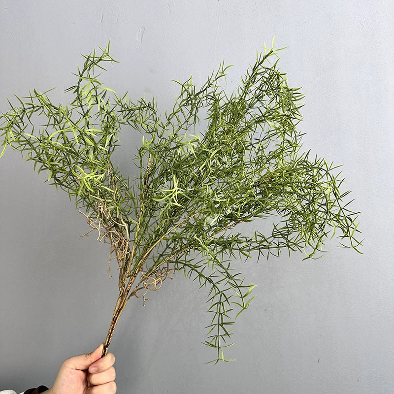 Künstliche Asparagus-Spargelpflanze mit Löwenmäulchen, 67 cm, Real-Touch, grün & hellgrün, für Vasen, Home Decor, Hochzeiten, Cottagecore