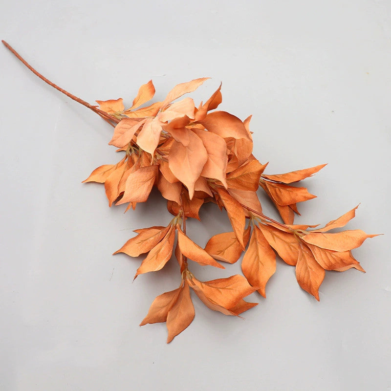 Künstliche Haselnusszweige 80 cm, Seidenblätter in 6 Farben, realistische Dekoration für Hochzeit, Shop, Grabgestaltung, Innenraumgrün