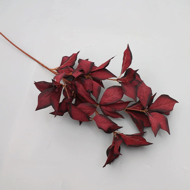 Künstliche Haselnusszweige 80 cm, Seidenblätter in 6 Farben, realistische Dekoration für Hochzeit, Shop, Grabgestaltung, Innenraumgrün