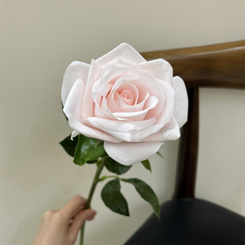 Real-Touch Kunstrose (Carola), 66 cm lang, 10 cm Blütendurchmesser - Hochwertige künstliche Rose für Hochzeitsdeko, Haushalt, Einzelhandel und Großhandel