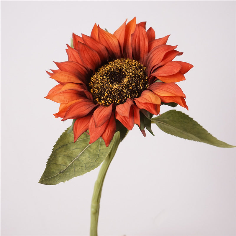 Realistische Sonnenblume, 70 cm hoch, 15 cm Blütendurchmesser, aus hochwertigem Kunststoff, für Zuhause, Hochzeiten und Geschäftsräume