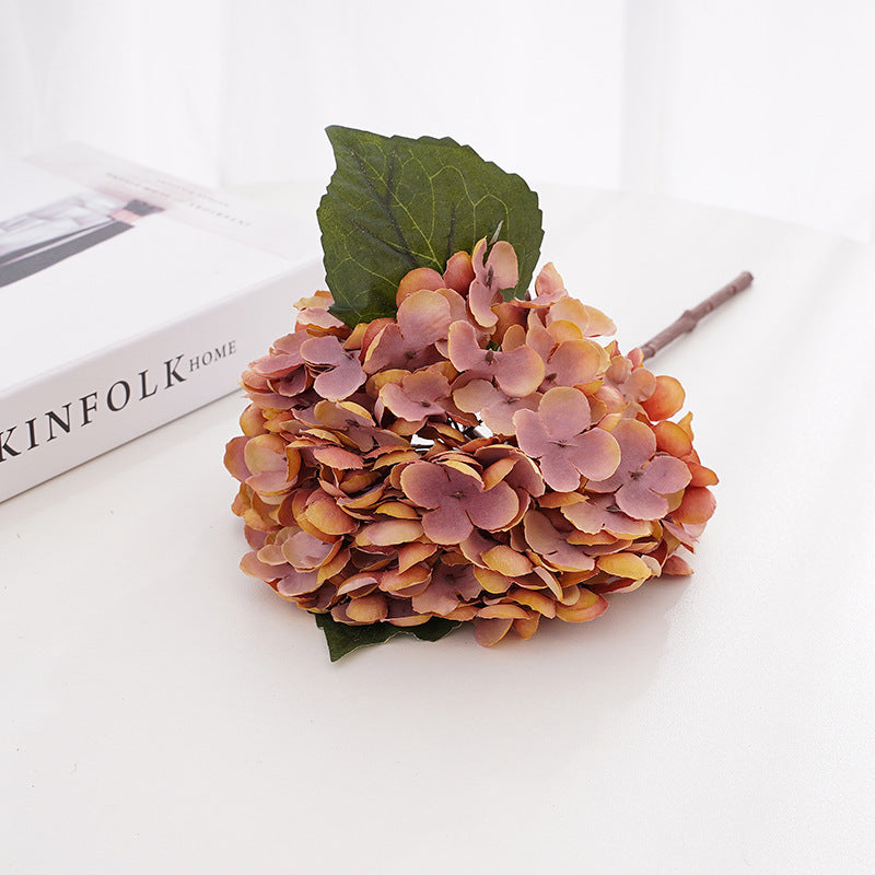 Künstliche Hortensie (33 cm) aus Seide, retro Farben, für Hochzeitsdeko, Wohnaccessoires, Hotel- & Gewerbedekoration