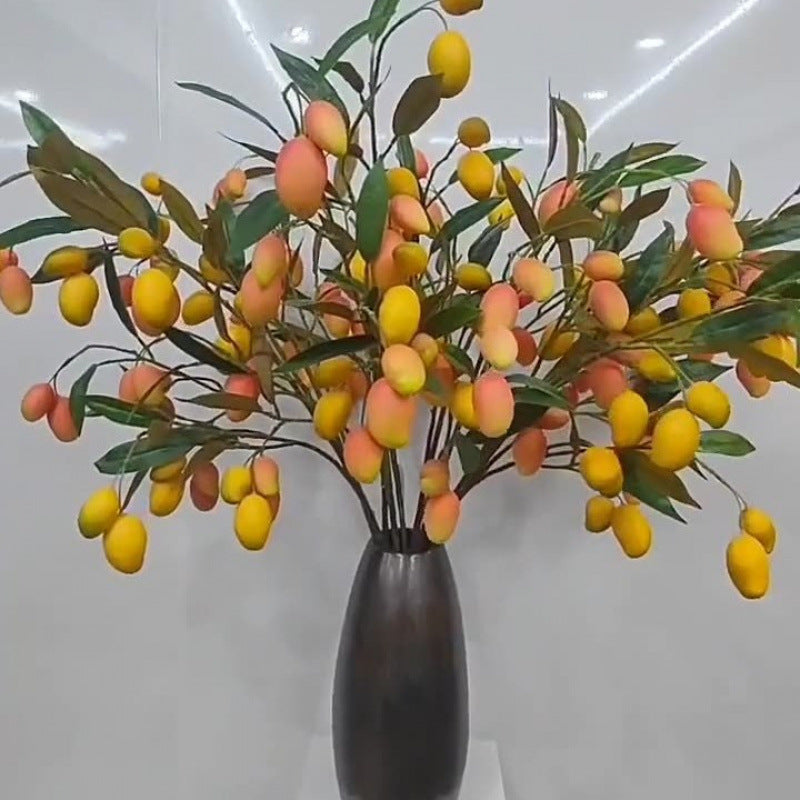 Realistische Kunstmango, 100 cm, Mixed Material, Dekoration für Zuhause, Hochzeiten, Fotografie