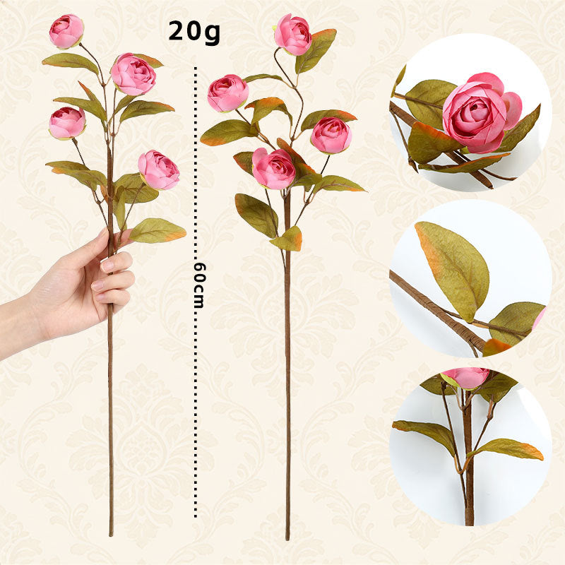 Künstliche Seidenrose 60 cm, realistische Dekoration für Hochzeit, Trauerfeier, Shop-Deko, Innenraum, ohne Vase