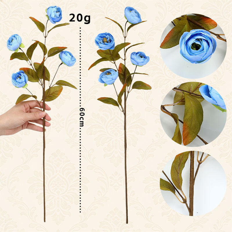 Künstliche Seidenrose 60 cm, realistische Dekoration für Hochzeit, Trauerfeier, Shop-Deko, Innenraum, ohne Vase