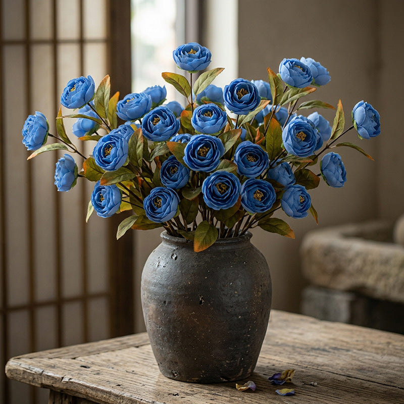Künstliche Seidenrose 60 cm, realistische Dekoration für Hochzeit, Trauerfeier, Shop-Deko, Innenraum, ohne Vase