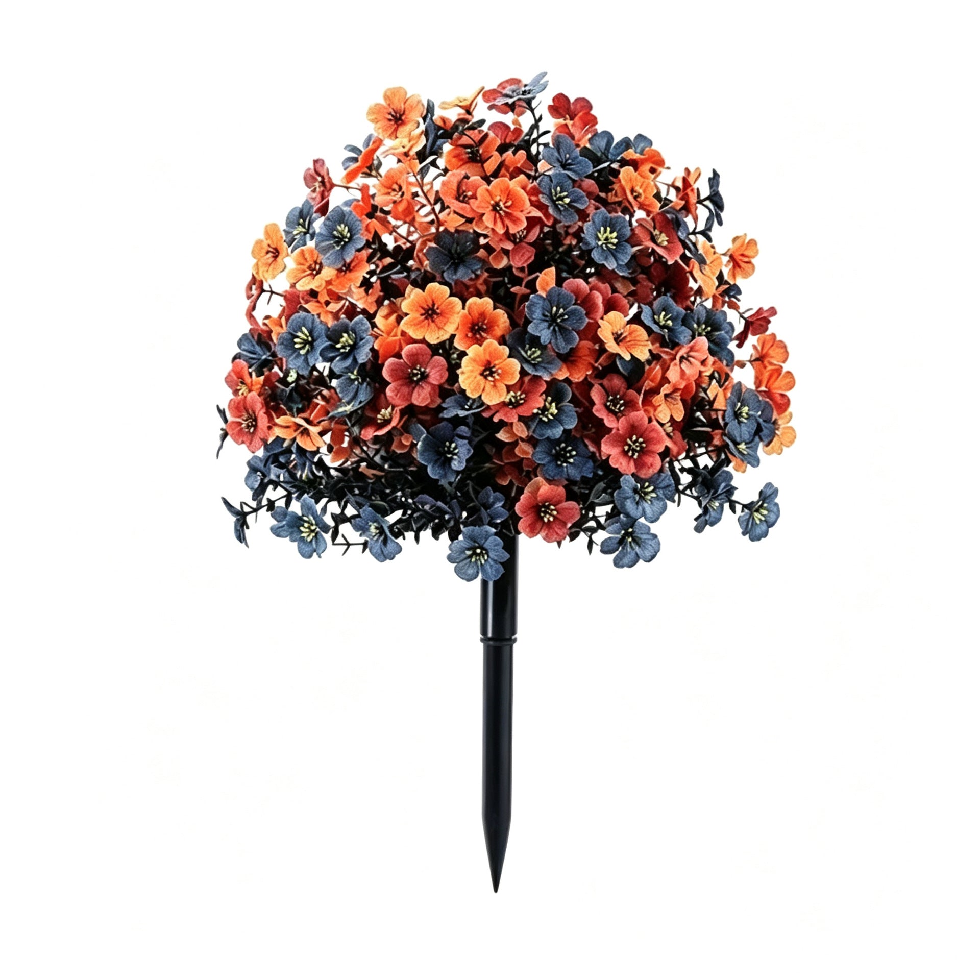 Künstliche Veilchen, 55 cm, 250 Blüten pro Bund, schwarz, für Halloween-Dekoration, Garten, Grabgestaltung, Wohnaccessoire