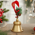 Metall Weihnachtsglocke Dekoration, 15 cm, Eisen, silberfarben, für Tür, Wand, Tischdekoration, Hochzeit, Weihnachtsmarkt