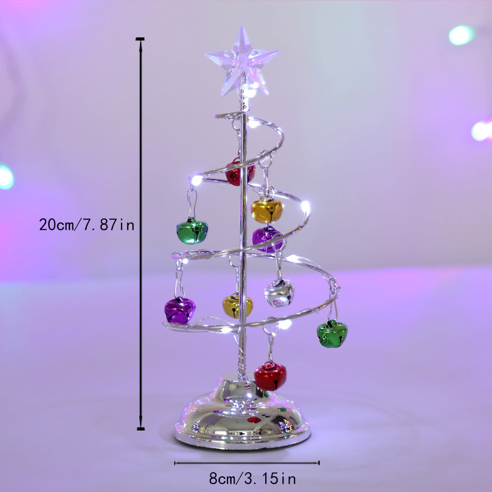 LED-Weihnachtsbaum aus Metall, 26 cm hoch, gold oder silber, perfekt für Weihnachtsdekoration, Geschenke, Heimdekoration