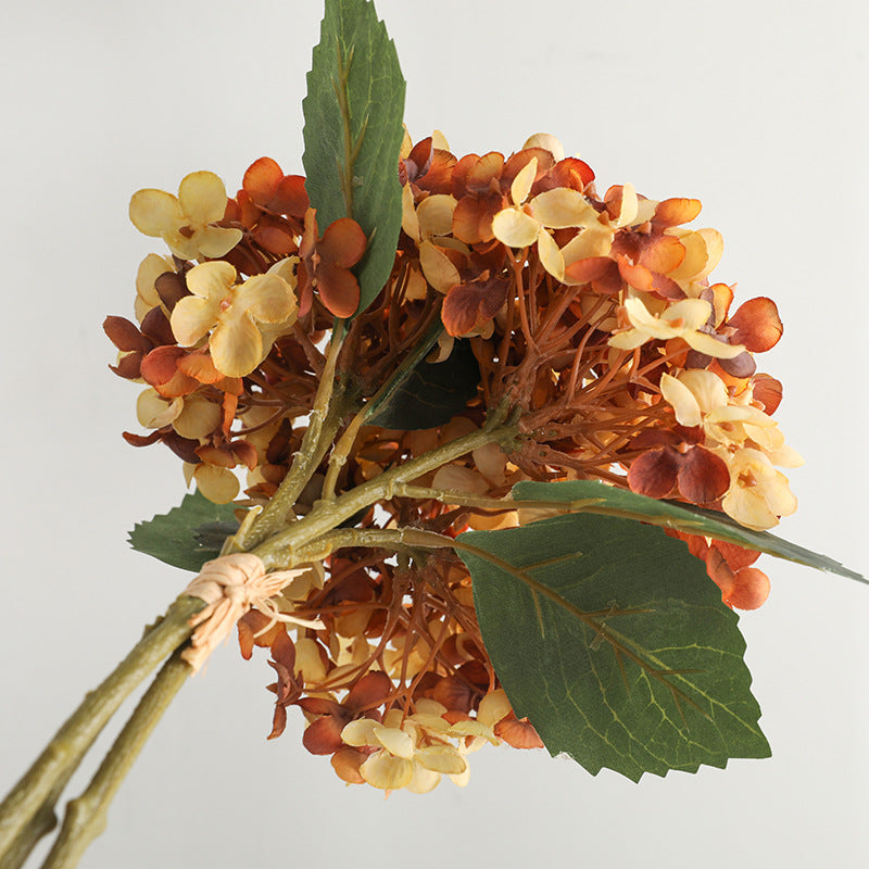 3x künstliche Hortensie Stiele aus Seide, 33 cm, realistisch, für Hochzeit, Dekoration, Shop, Büros, ganzjährig, beugbar