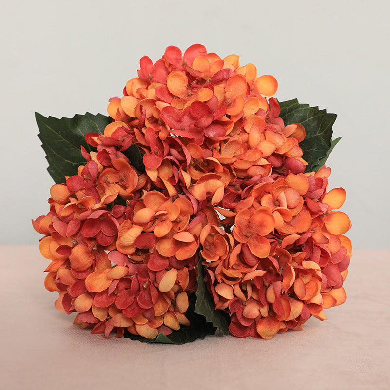 3x künstliche Hortensie Stiele aus Seide, 33 cm, realistisch, für Hochzeit, Dekoration, Shop, Büros, ganzjährig, beugbar