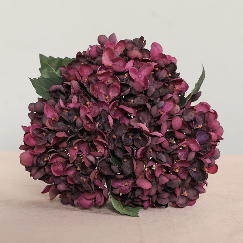 3x künstliche Hortensie Stiele aus Seide, 33 cm, realistisch, für Hochzeit, Dekoration, Shop, Büros, ganzjährig, beugbar