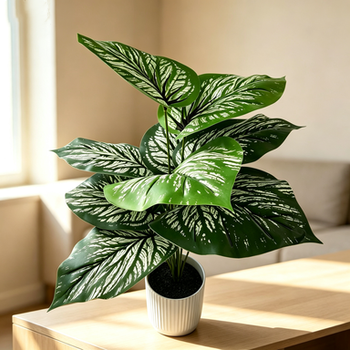 Künstliche Palme, 50 cm, Seidenmaterial, realistisches Grün, für Wohnzimmer, Balkon, Hochzeitsdekoration