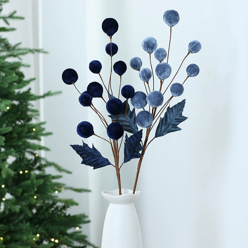 12 Weihnachtskugeln aus Samt für DIY-Dekoration, 55 cm Höhe, 9 Designs, Hotel- & Wohnaccessoires, Hochzeitsdekoration, Ladendekoration